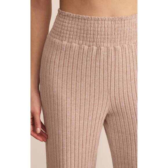 NEW Z SUPPLY dawn smocked rib pants in iced coffee - Picture 5 of 6